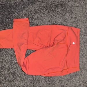 lululemon athletica Orange Coral Leggings
